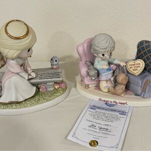 Precious Moments Figurine Pair - Missing a loved one.